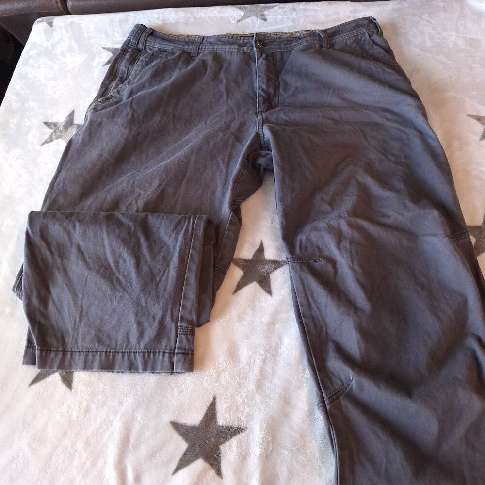 Cabela's 5 Pocket Hiking Mens 40x30 (40x29) Outdoor Pants Gray Cotton Spandex